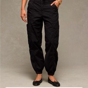 Black Cargo Joggers
